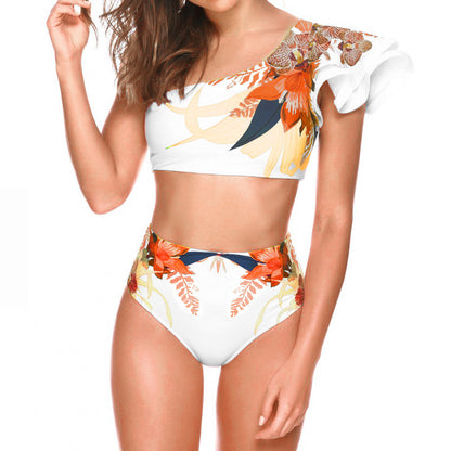 Tropical Flower Two-piece Swimwear