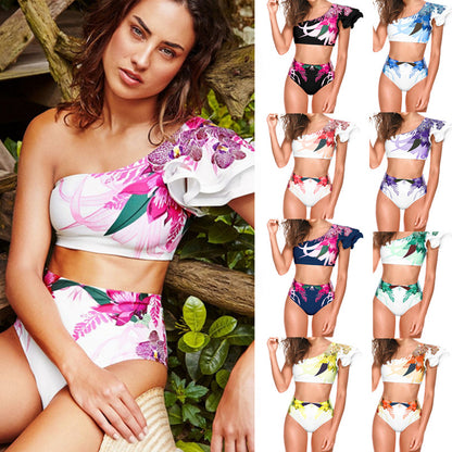 Tropical Flower Two-piece Swimwear