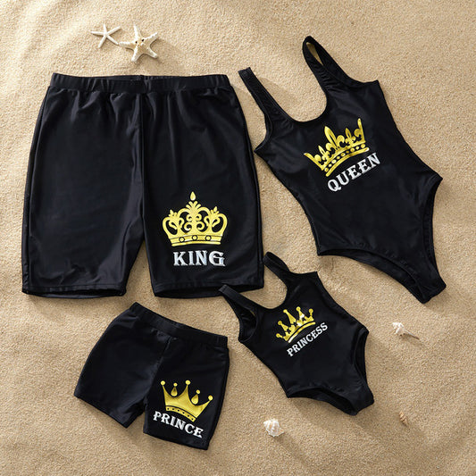 Royal Family Parent-Child Swimsuit Set