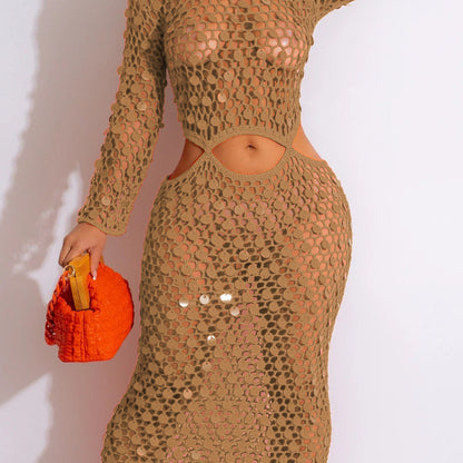 Dazzling Sequin Beach Dress