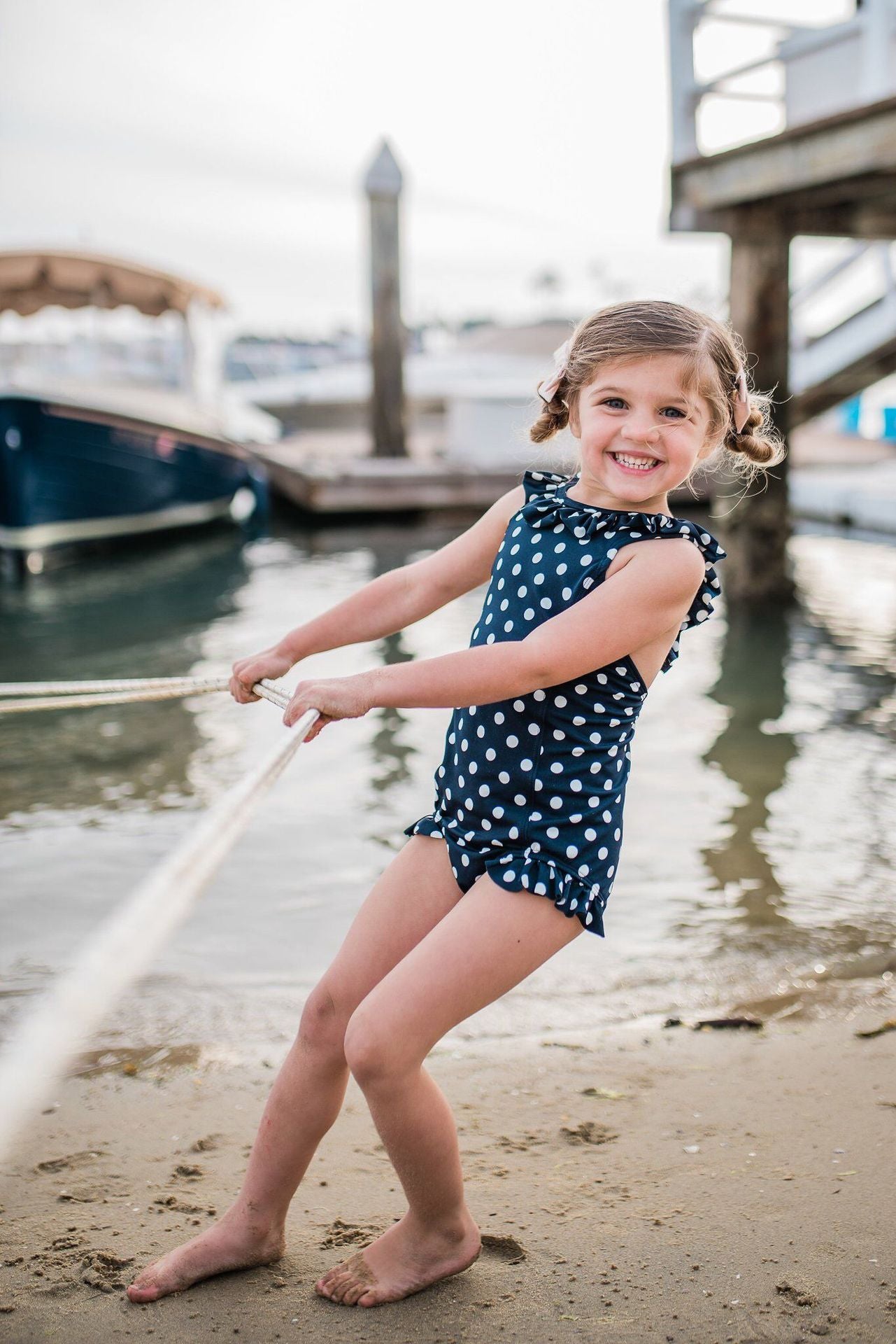 Mommy and Me Polka Dot Swimsuit Set